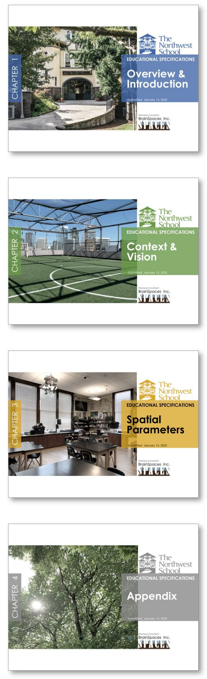 Presentation slides overview with various themes