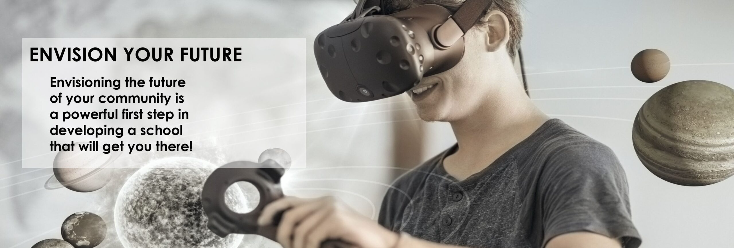 Virtual reality exploration with planets